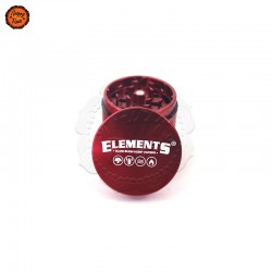 Grinder Alumínio Elements Red 4Pt. 40-61mm