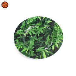 Cinzeiro Metal Black Leaf Leaves