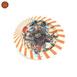 Cinzeiro Metal Black Leaf Ronin and Geisha