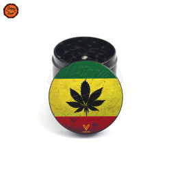 Grinder Non-Stick V-Syndicate Cleancut Rasta Leaf 4Pt 50mm