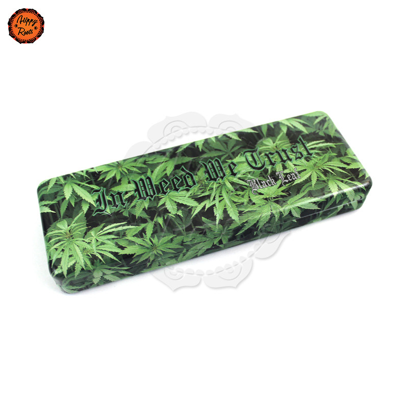 Porta-Mortalhas Metal Black Leaf King Size+Filtros Carvão Leaves