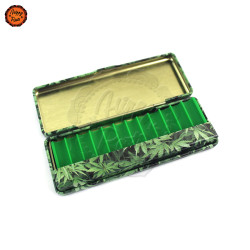 Porta-Mortalhas Metal Black Leaf King Size+Filtros Carvão Leaves