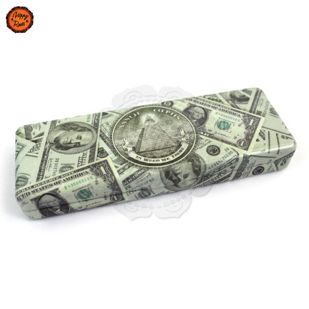 Porta-Mortalhas Metal Black Leaf King Size+Filtros Carvão Dollar