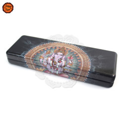 Porta-Mortalhas Metal Black Leaf King Size+Filtros Carvão Ganesha