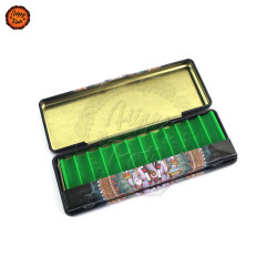 Porta-Mortalhas Metal Black Leaf King Size+Filtros Carvão Ganesha