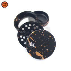 Grinder Alumínio Black Leaf Splashes 4Pt. 50mm