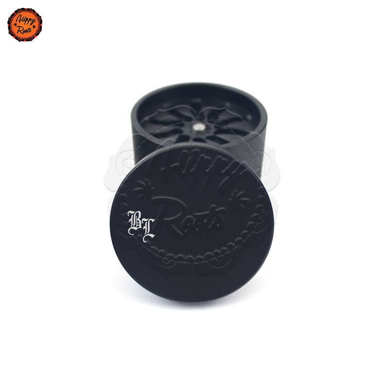 Grinder Alumínio Black Leaf Mashes Preto 4Pt. 53mm
