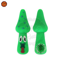 Cachimbo Silicone Urban Crew Mushroom Verde 10cm