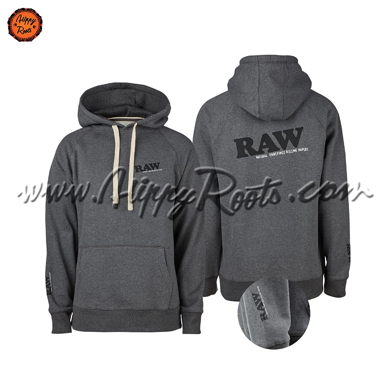 Hoodie RAW Cinzento Homem Logo Duplo