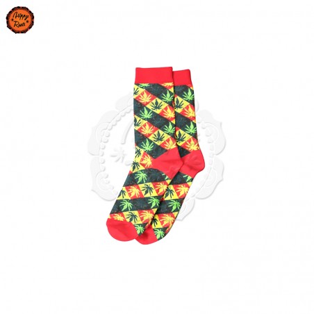 Meias Mulher Xadrez Rasta Folhas